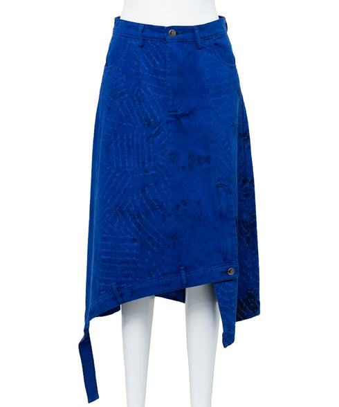 Asymmetric Stitch Dyed Skirt